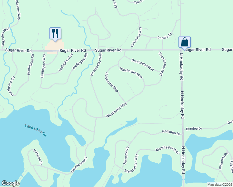map of restaurants, bars, coffee shops, grocery stores, and more near 5385 Colchester Way in Gladwin
