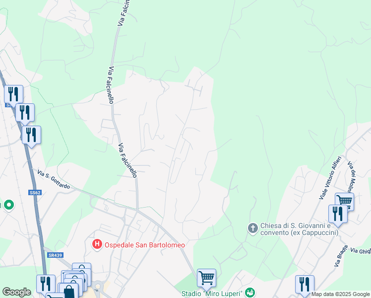 map of restaurants, bars, coffee shops, grocery stores, and more near 20 Via Turì in Sarzana