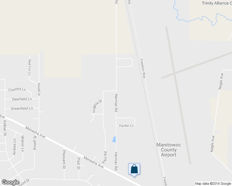 map of restaurants, bars, coffee shops, grocery stores, and more near 2406 Herman Road in Manitowoc