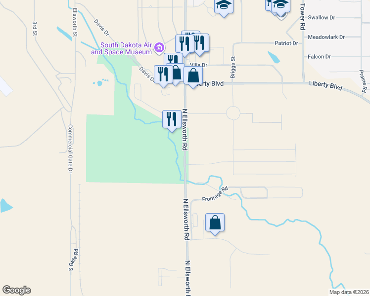 map of restaurants, bars, coffee shops, grocery stores, and more near 420 North Ellsworth Road in Box Elder
