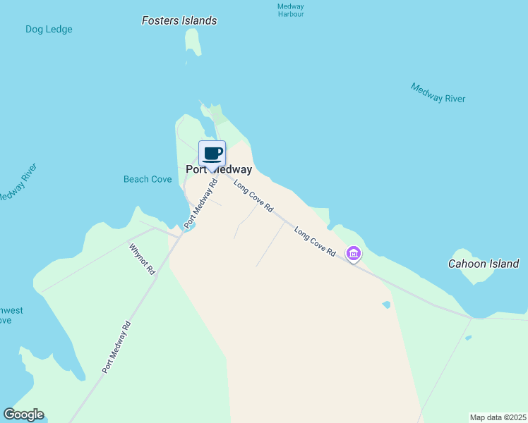map of restaurants, bars, coffee shops, grocery stores, and more near 58 Long Cove Road in Port Medway