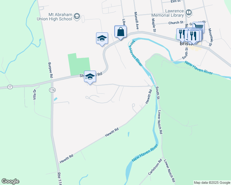 map of restaurants, bars, coffee shops, grocery stores, and more near 7 Woodland Drive in Bristol