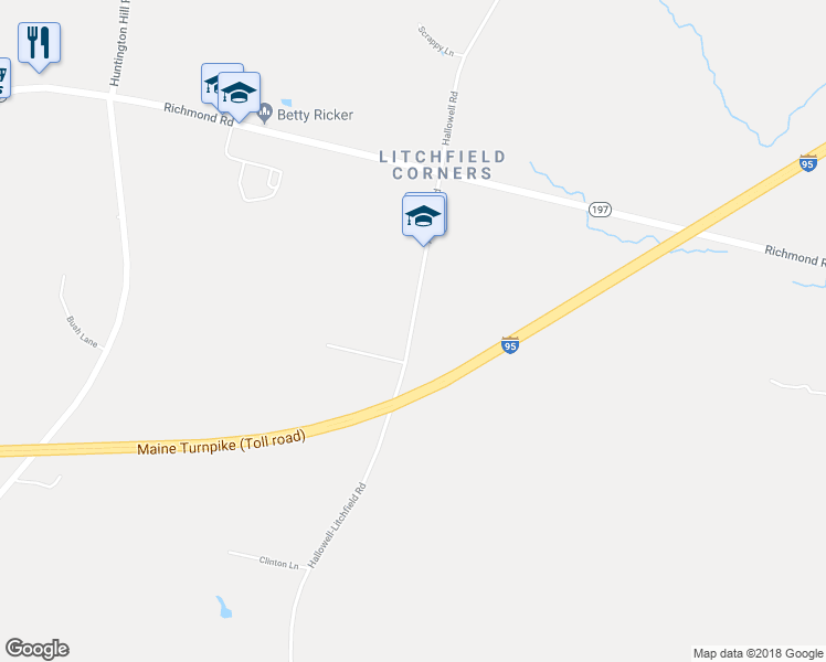 map of restaurants, bars, coffee shops, grocery stores, and more near 410 Academy Road in Litchfield