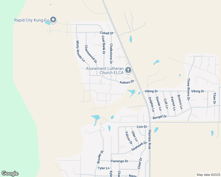map of restaurants, bars, coffee shops, grocery stores, and more near 4616 Chalkstone Drive in Rapid City