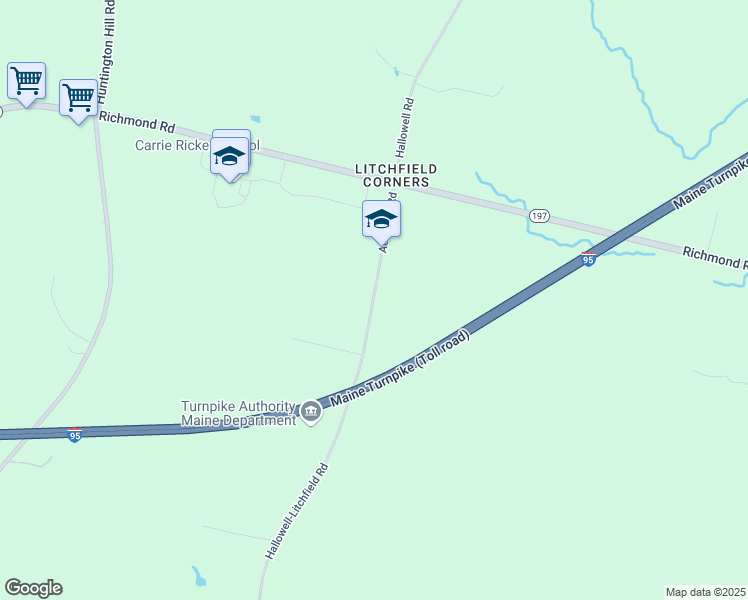 map of restaurants, bars, coffee shops, grocery stores, and more near Academy Road in Litchfield