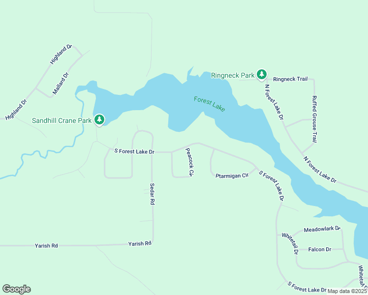 map of restaurants, bars, coffee shops, grocery stores, and more near 1472-7132 South Forest Lake Drive in Alger