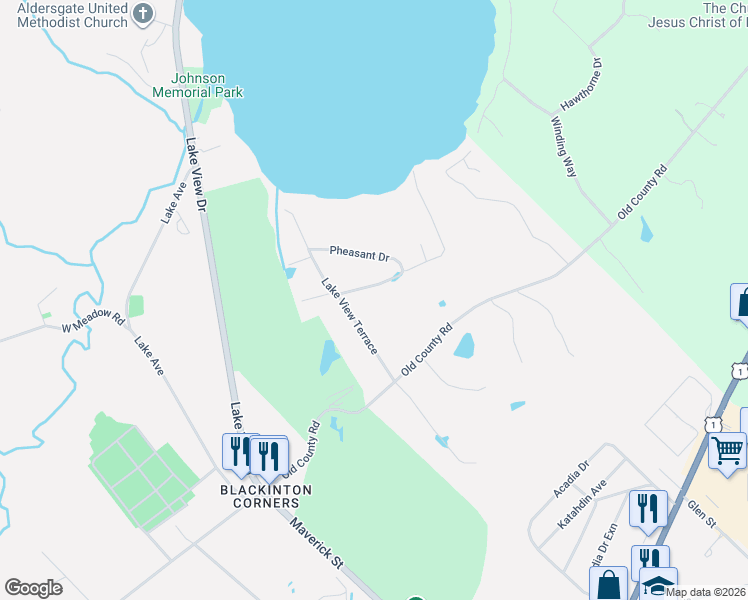 map of restaurants, bars, coffee shops, grocery stores, and more near 35 Mountain View Extension in Rockland