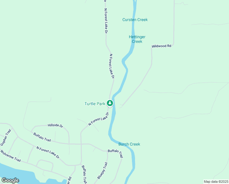 map of restaurants, bars, coffee shops, grocery stores, and more near 1766 North Forest Lake Drive in Alger