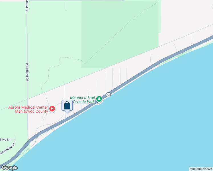 map of restaurants, bars, coffee shops, grocery stores, and more near 138 Mc Kinley Street in Two Rivers