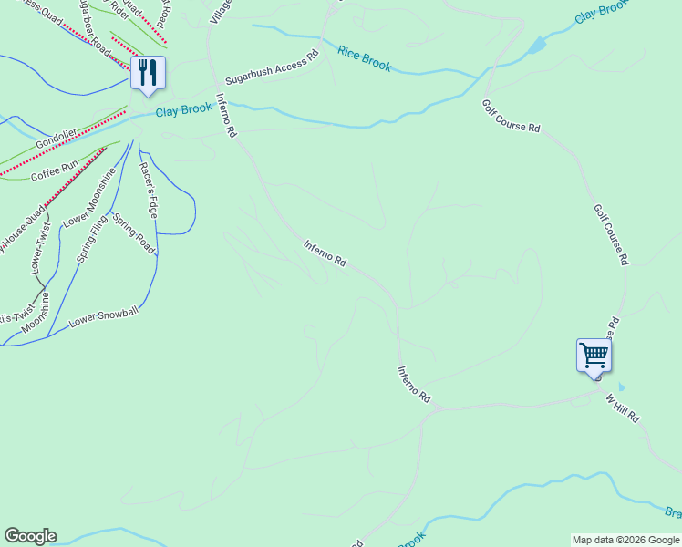 map of restaurants, bars, coffee shops, grocery stores, and more near 79 South Village Boulevard in Warren