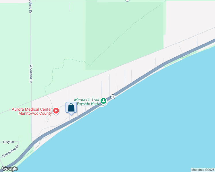 map of restaurants, bars, coffee shops, grocery stores, and more near 138 Mc Kinley Street in Two Rivers