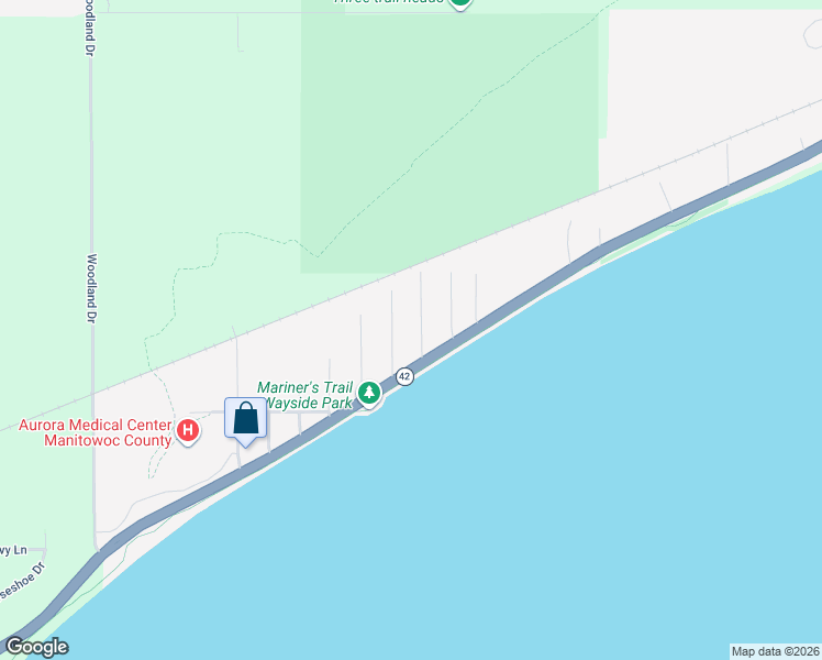 map of restaurants, bars, coffee shops, grocery stores, and more near 126 Turner Street in Two Rivers