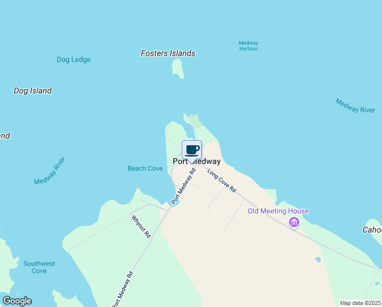 map of restaurants, bars, coffee shops, grocery stores, and more near 14 Commercial Street in Port Medway