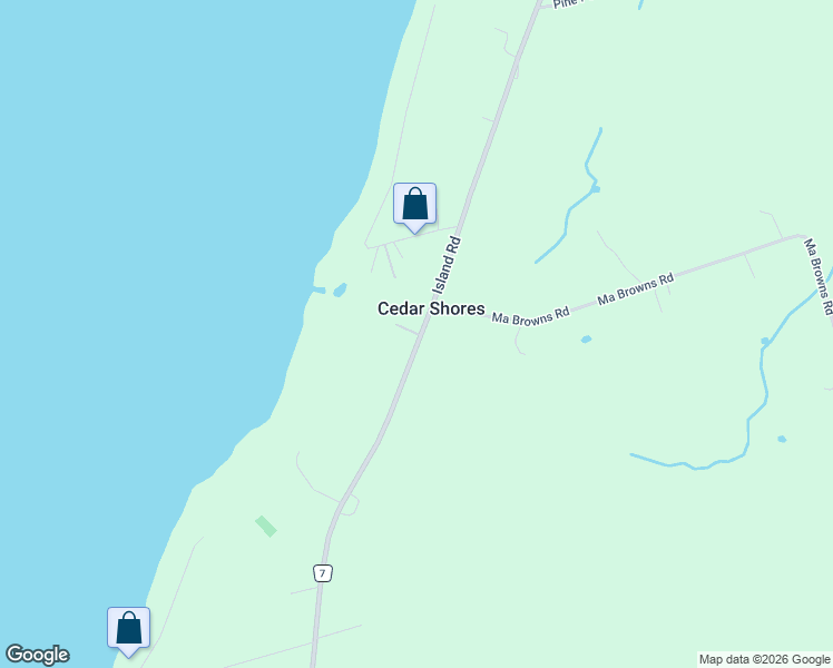 map of restaurants, bars, coffee shops, grocery stores, and more near 17306 Island Road in Port Perry