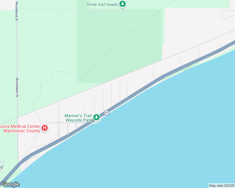 map of restaurants, bars, coffee shops, grocery stores, and more near 126 Turner Street in Two Rivers