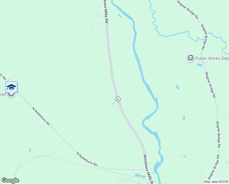 map of restaurants, bars, coffee shops, grocery stores, and more near 1410 Winslows Mills Road in Waldoboro