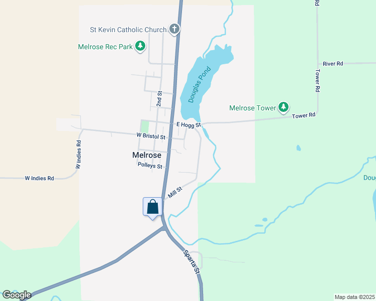 map of restaurants, bars, coffee shops, grocery stores, and more near 300 Wachter Street in Melrose