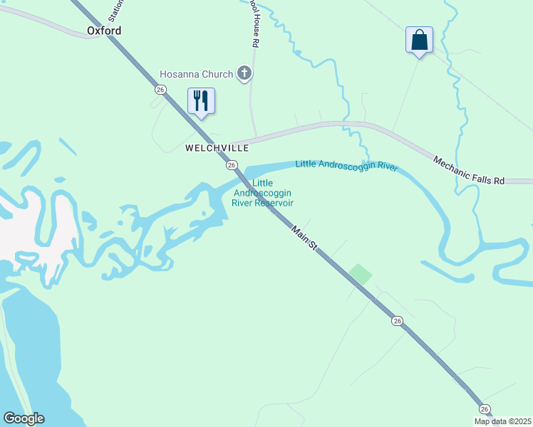 map of restaurants, bars, coffee shops, grocery stores, and more near 420 Main Street in Oxford