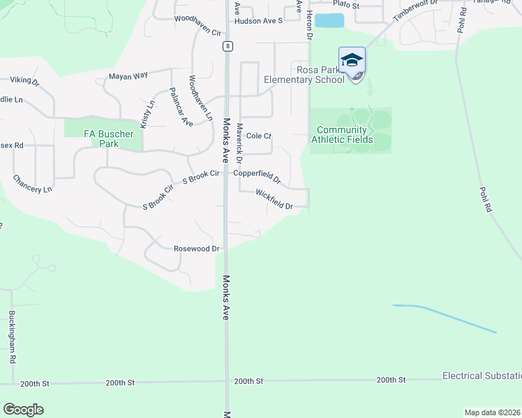 map of restaurants, bars, coffee shops, grocery stores, and more near 113 Wickfield Drive in Mankato
