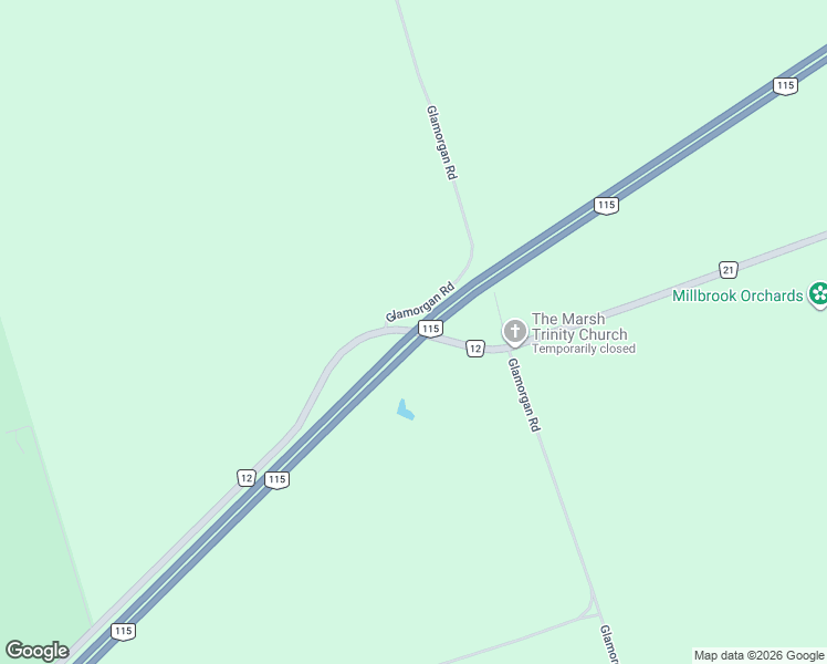 map of restaurants, bars, coffee shops, grocery stores, and more near Pontypool Road in Kawartha Lakes