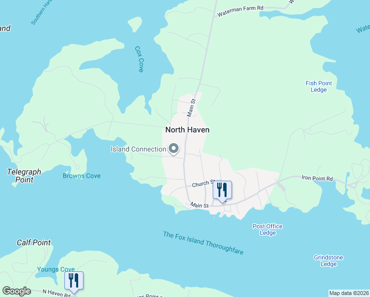 map of restaurants, bars, coffee shops, grocery stores, and more near 610 Main St in North Haven