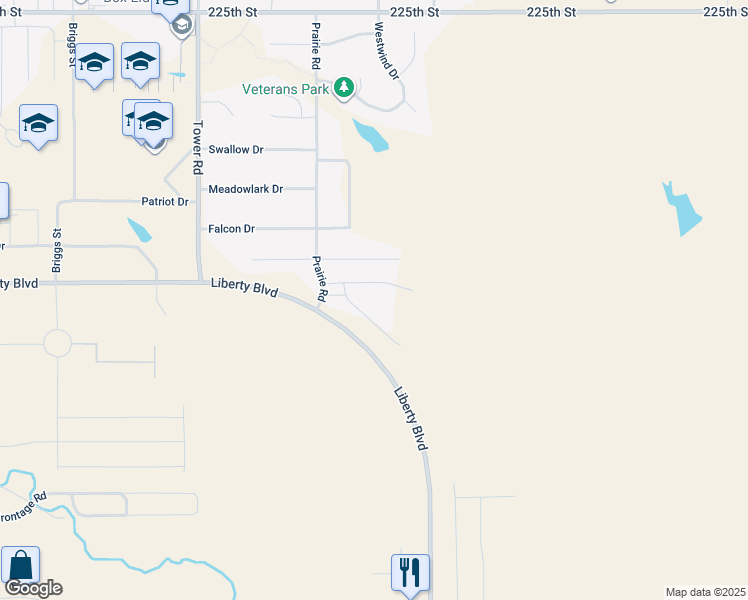 map of restaurants, bars, coffee shops, grocery stores, and more near 645 Liberty Park Drive in Box Elder