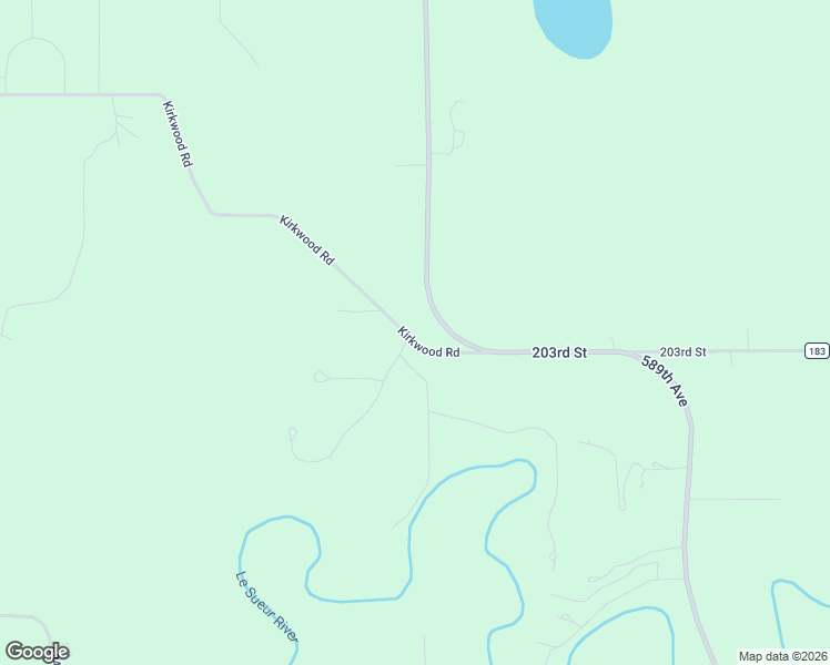 map of restaurants, bars, coffee shops, grocery stores, and more near 58552 Kirkwood Road in Mankato