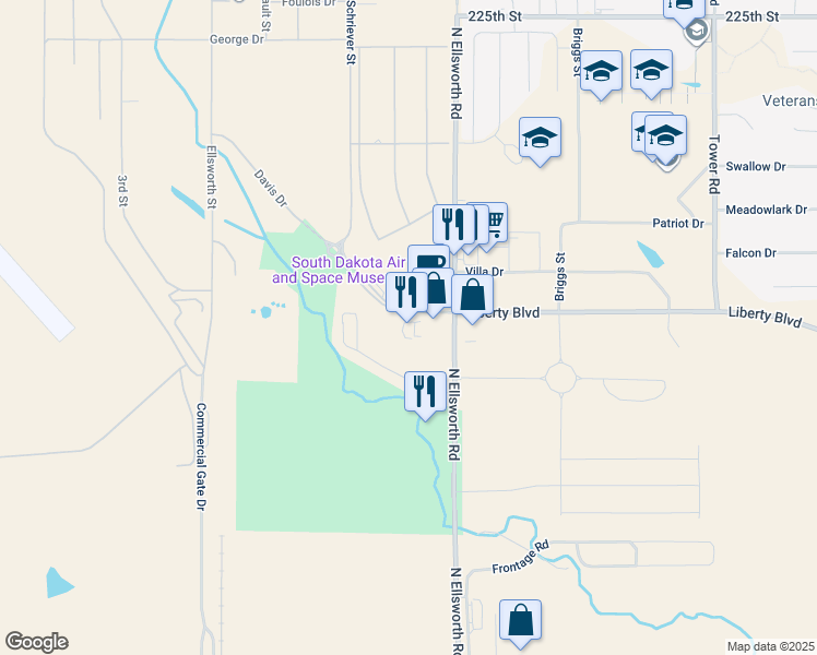 map of restaurants, bars, coffee shops, grocery stores, and more near 225 Main Gate Road in Box Elder
