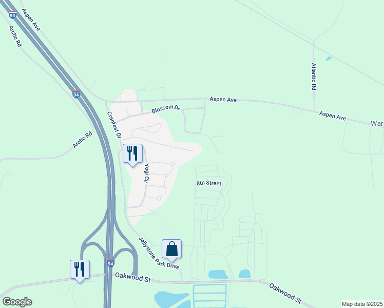 map of restaurants, bars, coffee shops, grocery stores, and more near 475 Overlook Court in Warrens