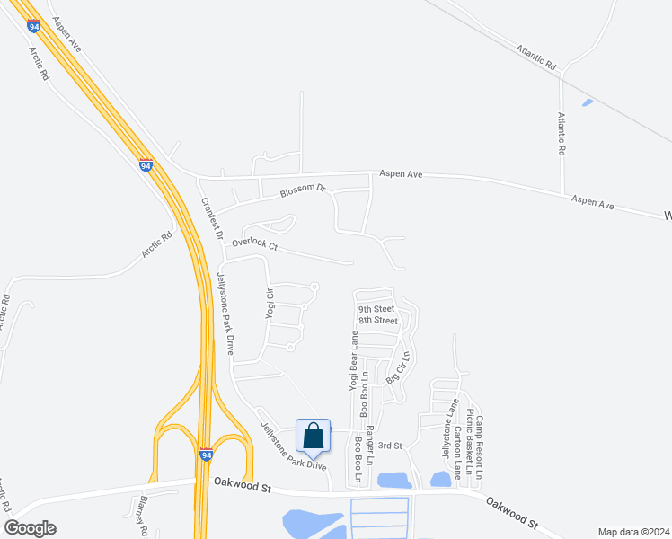 map of restaurants, bars, coffee shops, grocery stores, and more near 459 Overlook Court in Warrens