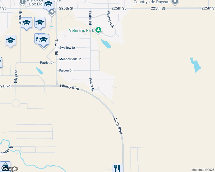 map of restaurants, bars, coffee shops, grocery stores, and more near 645 Liberty Park Drive in Box Elder