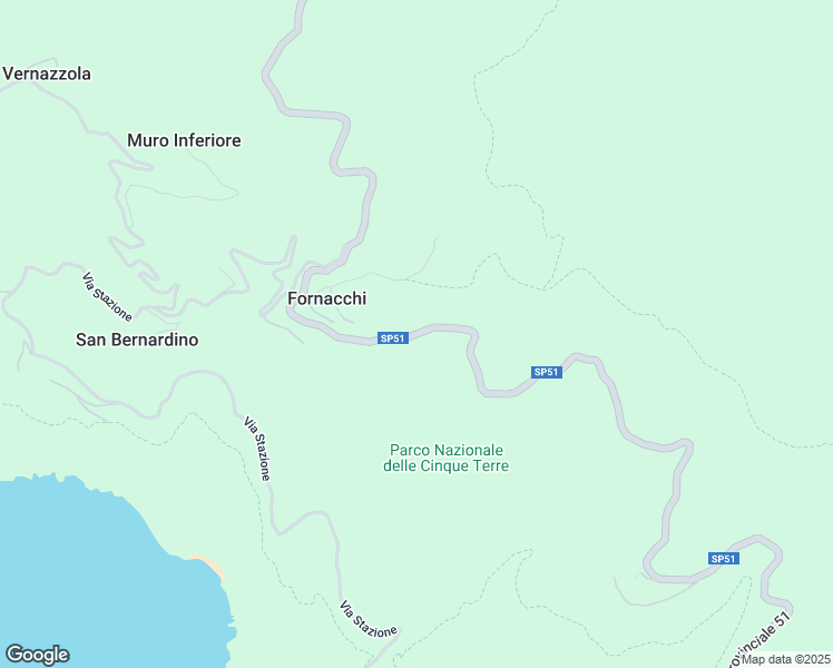 map of restaurants, bars, coffee shops, grocery stores, and more near Strada Provinciale 51 in Provincia della Spezia