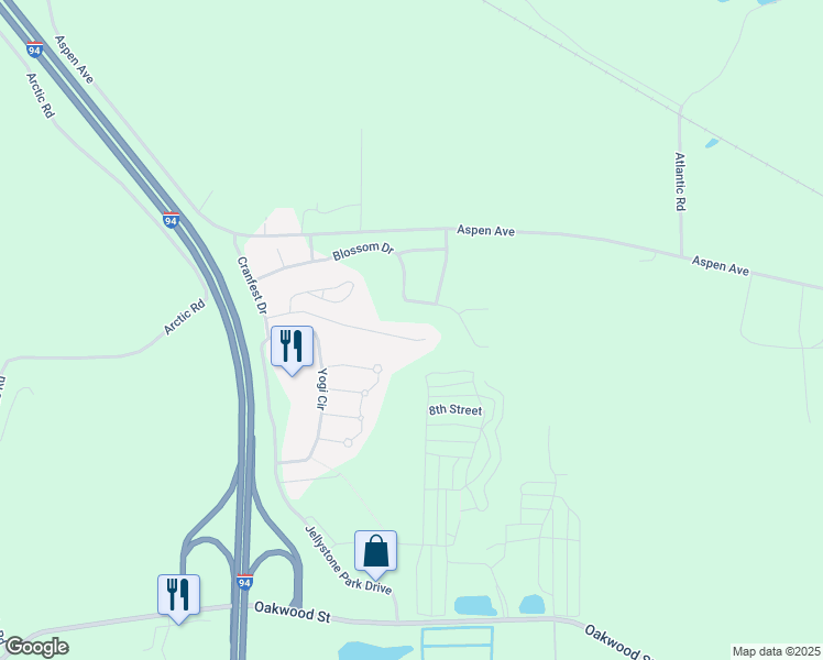 map of restaurants, bars, coffee shops, grocery stores, and more near 475 Overlook Court in Warrens