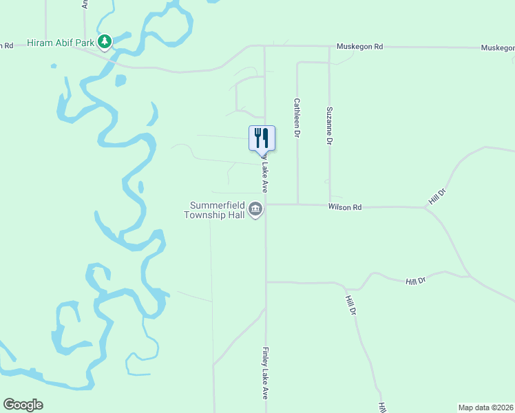 map of restaurants, bars, coffee shops, grocery stores, and more near 10100 North Finley Lake Avenue in Harrison