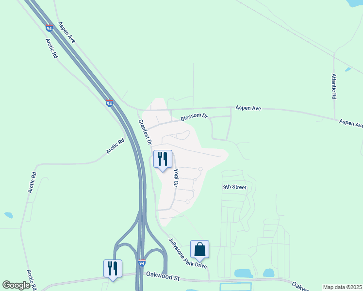 map of restaurants, bars, coffee shops, grocery stores, and more near 346 Hilltop Court in Warrens