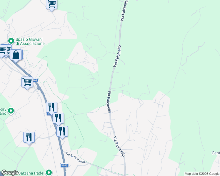 map of restaurants, bars, coffee shops, grocery stores, and more near 1941 Via Falcinello in Sarzana