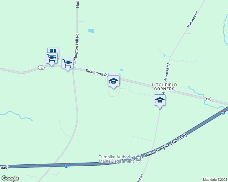 map of restaurants, bars, coffee shops, grocery stores, and more near 573 Richmond Road in Litchfield