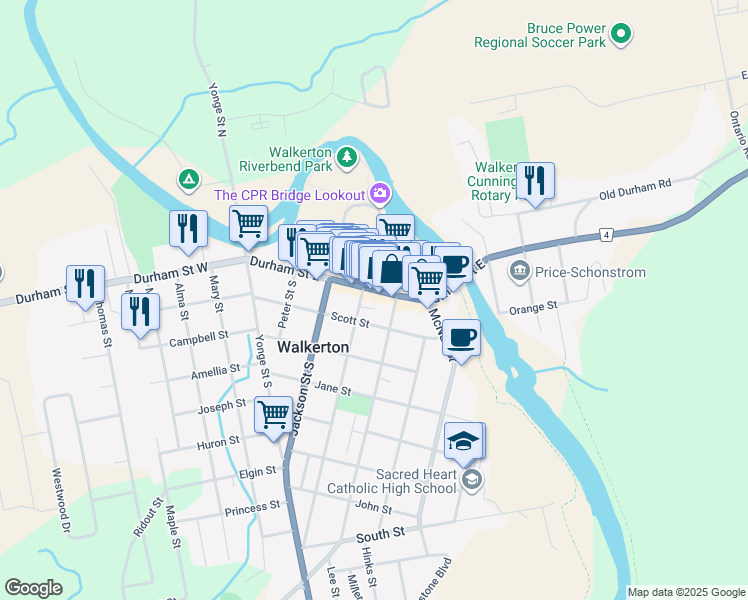 317 Durham Street East, Walkerton ON Walk Score