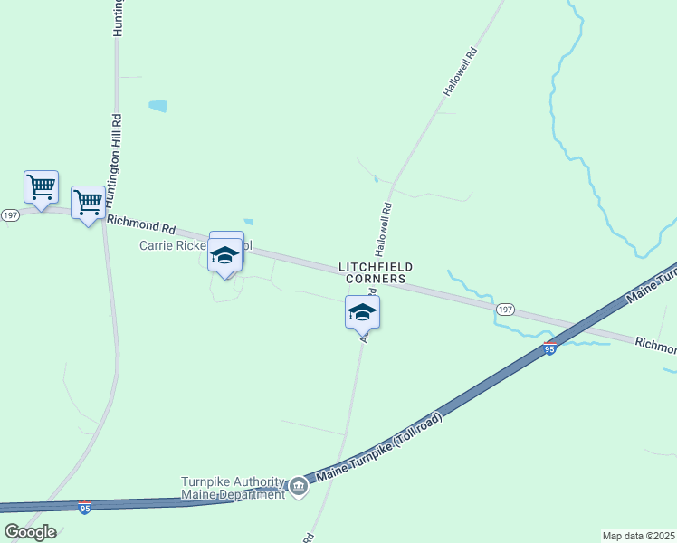 map of restaurants, bars, coffee shops, grocery stores, and more near 573 Richmond Road in Litchfield