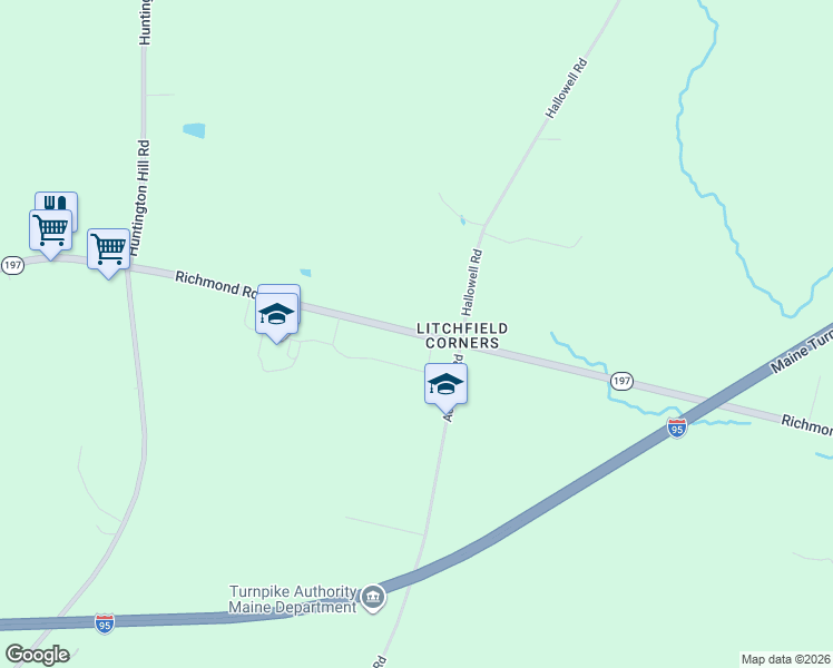 map of restaurants, bars, coffee shops, grocery stores, and more near 551 Richmond Road in Litchfield