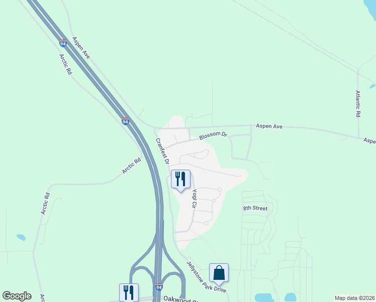 map of restaurants, bars, coffee shops, grocery stores, and more near 314 Hilltop Court in Warrens