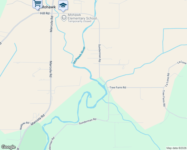 map of restaurants, bars, coffee shops, grocery stores, and more near 90850 Sunderman Road in Springfield