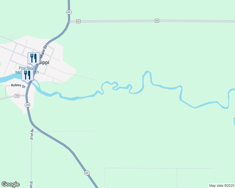 map of restaurants, bars, coffee shops, grocery stores, and more near in Poy Sippi