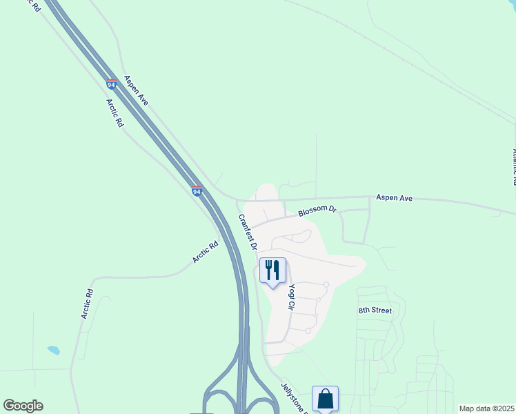 map of restaurants, bars, coffee shops, grocery stores, and more near 208 Harvest Court in Warrens