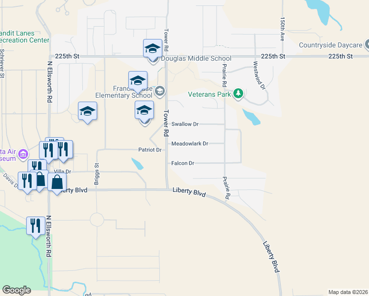 map of restaurants, bars, coffee shops, grocery stores, and more near 507 Meadowlark Drive in Box Elder
