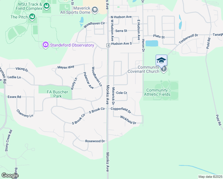 map of restaurants, bars, coffee shops, grocery stores, and more near 304 Maverick Drive in Mankato