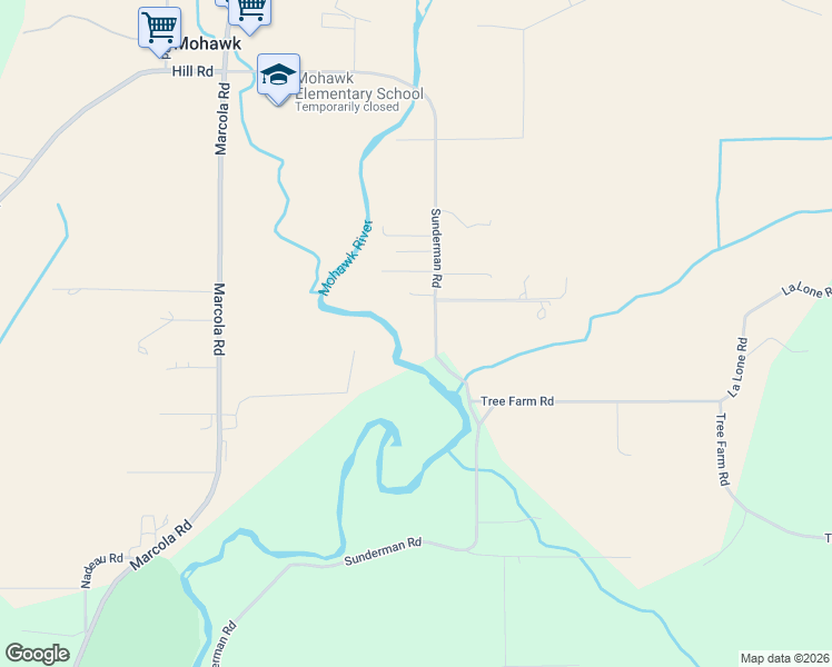 map of restaurants, bars, coffee shops, grocery stores, and more near 90850 Sunderman Road in Springfield