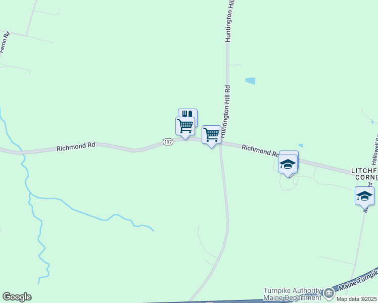 map of restaurants, bars, coffee shops, grocery stores, and more near 483 Richmond Road in Litchfield
