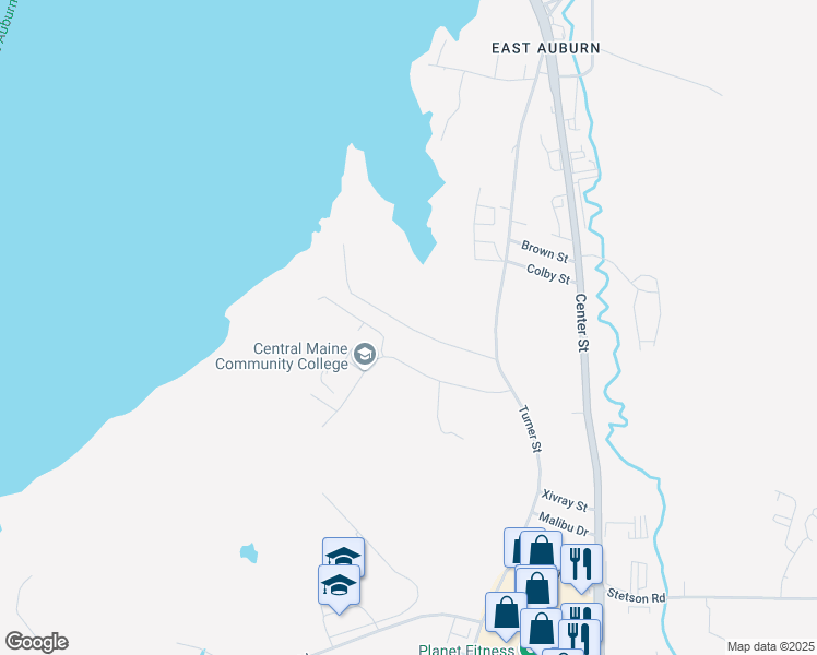 map of restaurants, bars, coffee shops, grocery stores, and more near Pumping Station Road in Auburn