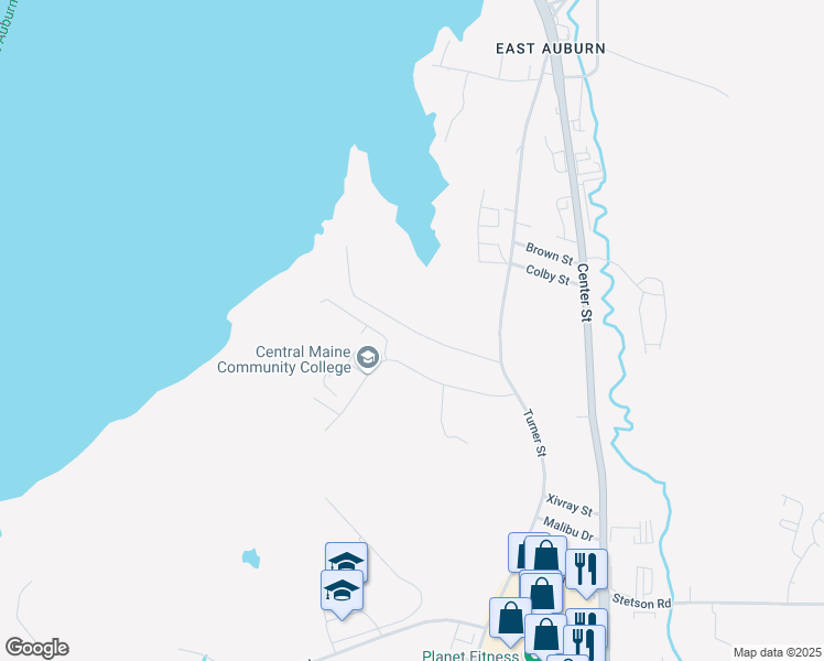 map of restaurants, bars, coffee shops, grocery stores, and more near Pumping Station Road in Auburn